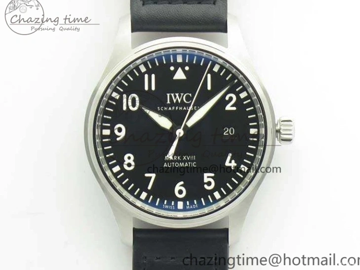 MIROTIME 0309 SoftTouch Mark XVIII Le Petit Prince IW327001 SS MKS 1:1 Best Edition Black Dial On Leather Strap MIYOTA9015 V 7216